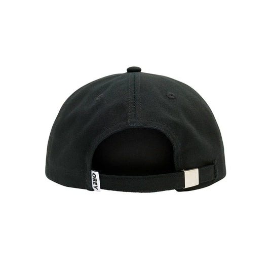 Obey Block 6 Panel Strapback Black