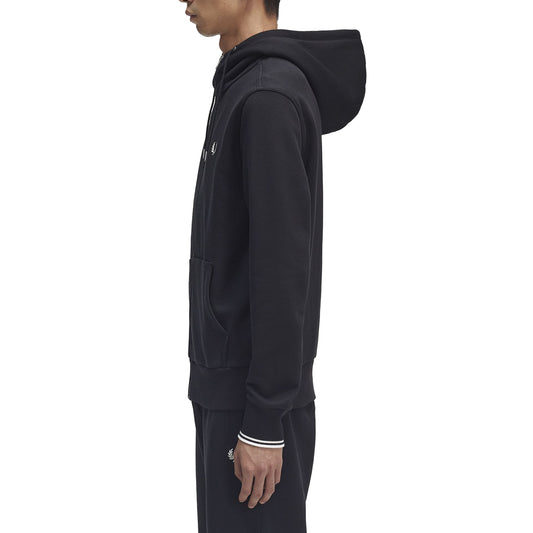 Fred Perry Hooded Zip Through Sweatshirt