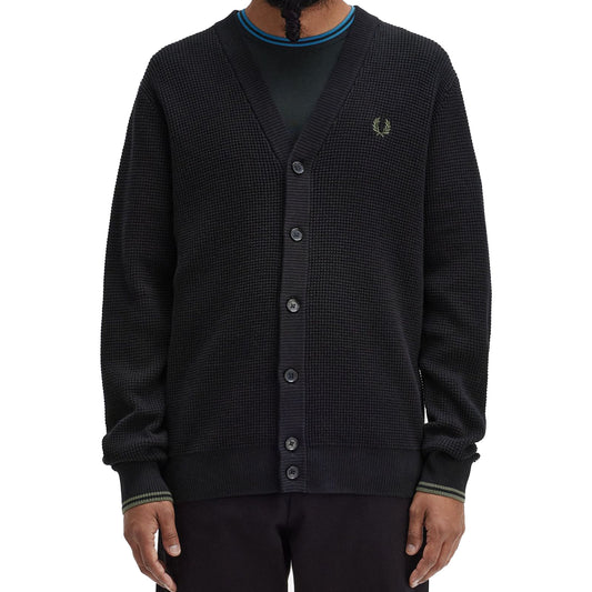 Fred Perry Waffle Stitch Cardigan